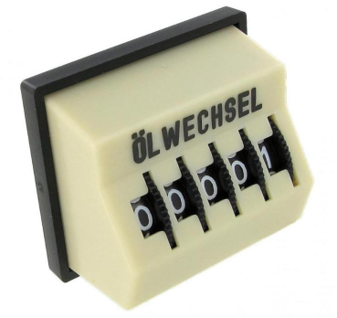 Preview: Tripcounter -ÖLWECHSEL- ivory Vintage VW dash mileage counter Beetle vintage car